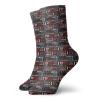 GULTMEE London Fashion Compression Socks,Different Calligraphys And Cute Valentines Hearts,Performance Polyester Cushioned Athletic Crew Socks for Running,Athletic,Multicolor -12 inch view 1