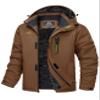 MAGCOMSEN Snow Jackets for Men Water Risistant Windproof Ski Coats Insulated Warm Fleece Lining Zip up Parka Raincoats Coffee, S view 1