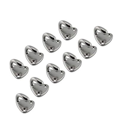 10PCS 316 Stainless Steel Pad Eye Fender Hook Open Type Marine Yacht Hardware Clothes Fender Hook DaJiKan