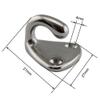 10PCS 316 Stainless Steel Pad Eye Fender Hook Open Type Marine Yacht Hardware Clothes Fender Hook DaJiKan view 2