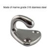 10PCS 316 Stainless Steel Pad Eye Fender Hook Open Type Marine Yacht Hardware Clothes Fender Hook DaJiKan view 4