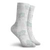 Valentines Day Fashion Compression Socks,Sweet Pastel With Heart Shape Cacti,Performance Polyester Cushioned Athletic Crew Socks for Running,Athletic,Pale Grey Mint Green White -12 inch view 2