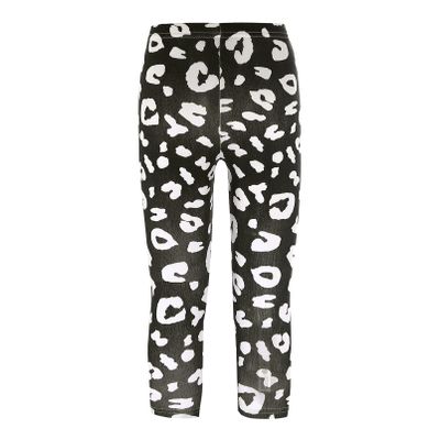 Aislor Flower Girls Stretch Leggings Cute Cartoon Printed Kids Soft Full Length Pants Tights Yoga Dance Trousers Grey 5-6 Years