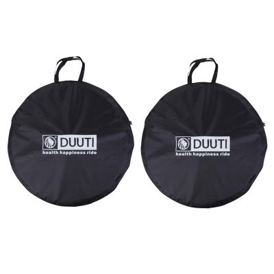 Azarxis Bike Cycling Wheelset Bag Soft Double Wheel Cover Travel Case MTB Mountain Road Bicycle Carry Pack for 700C 650B 26" 27.5" 29" Tire (Black - 2 Pack, for 29 inch wheel)