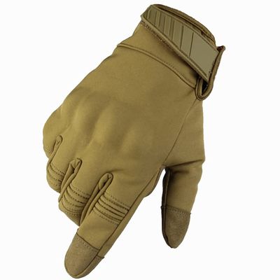 Outdoor Sports Motorcycle Cycling Gloves Airsoft Shooting Hunting Full Finger Camouflage Touch Screen Tactical Gloves - Tan - L