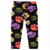 Aislor Flower Girls Stretch Leggings Cute Cartoon Printed Kids Soft Full Length Pants Tights Yoga Dance Trousers Footprint 2-3 Years view 4