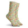Baby Fashion Compression Socks,Floral With Ladybugs And Butterflies Dotted Background Nature Inspirations,Performance Polyester Cushioned Athletic Crew Socks for Running,Athletic,Multicolor -12 inch view 2