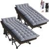 ABORON Camping Cot for Adult 28" Extra Wide, 2PK Heavy-Duty 1200D Oxford Cot for Sleeping, Portable Folding Camp Bed with Mat & Carry Bag view 1