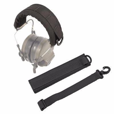 Headphone Headband Cover Wrap Advanced Modular Headset Shooting Earmuffs Protector Sleeve Cushion Pad Replacement Fit for All General Tactical Hunting Earmuffs Hook & Loop(Black)
