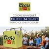 Coors Banquet Retro Ice Chest Cooler - Portable Ice Bucket with Bottle Opener, Vintage Style, Insulated for Camping, Beach, Picnic, RV, BBQs, Tailgating, Fishing, 18 Can, 14 qt (13L) view 2