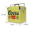 Coors Banquet Retro Ice Chest Cooler - Portable Ice Bucket with Bottle Opener, Vintage Style, Insulated for Camping, Beach, Picnic, RV, BBQs, Tailgating, Fishing, 18 Can, 14 qt (13L) view 4