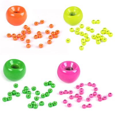 Maxcatch 100PC/LOT Tungsten Fly Tying Beads Head for Nymph Fishing Materials 10 Colors (Color Assortment C (25PCS PER Color), 4.6mm(3/16'') -100PCS)
