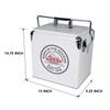 Coors Light Ice Chest Cooler - Portable Ice Bucket with Bottle Opener, Vintage Style, Insulated for Camping, Beach, Picnic, RV, BBQs, Tailgating, Fishing, Steel-Belted 18 Can Ice Box, 13L (14 qt) view 4