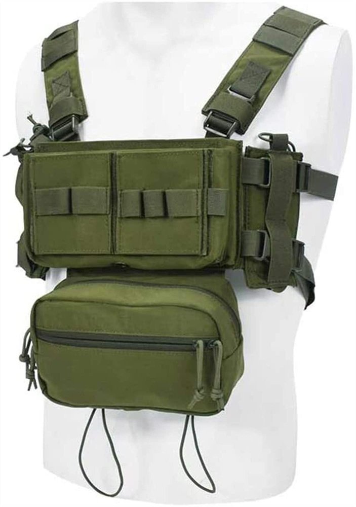 KODENOR Muticaml Tactical Ammunition Expansion Pack Chest Rig for CS Games (Color : DE89-OD)