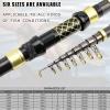 Carbon Fiber 1.8M 2.1M 2.4M 2.7M 3.0M Rotating Fishing Rod M Power Fast Telescopic Rock Fishing Rod Carp Trout Rod Bait Casting Rod ZYHYD (Size : 2.1m) view 2