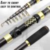 Carbon Fiber 1.8M 2.1M 2.4M 2.7M 3.0M Rotating Fishing Rod M Power Fast Telescopic Rock Fishing Rod Carp Trout Rod Bait Casting Rod ZYHYD (Size : 2.1m) view 4