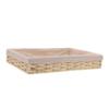 Rattan Storage Basket Wicker Woven Basket Shallow Jewelry Sundries Organizers Desktop Serving Tray Platter Hand Weaving Storage Box for Home Office Desktop Bathroom Beige 30X20X5CM view 1