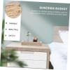 Rattan Storage Basket Wicker Woven Basket Shallow Jewelry Sundries Organizers Desktop Serving Tray Platter Hand Weaving Storage Box for Home Office Desktop Bathroom Beige 30X20X5CM view 2