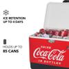 Coca-Cola Ice Chest Cooler - Portable Ice Bucket with Bottle Opener, Vintage Style, Insulated for Camping, RV, Beach, BBQs, Picnic, Tailgating, Fishing, Stainless Steel 85 Can Ice Box, 51L (54 qt) view 3