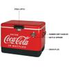 Coca-Cola Ice Chest Cooler - Portable Ice Bucket with Bottle Opener, Vintage Style, Insulated for Camping, RV, Beach, BBQs, Picnic, Tailgating, Fishing, Stainless Steel 85 Can Ice Box, 51L (54 qt) view 4