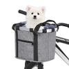Doorslay Bike Basket Front Removable Bicycle Handlebar Basket Small Pet Cat Dog Carrier Folding Detachable Max. Bearing: 11lbs view 1