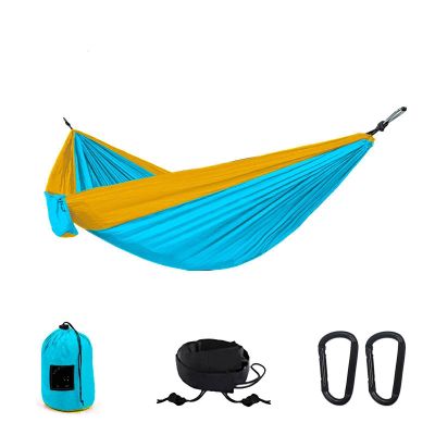 Camping Parachute Hammock 300200Cm Portable Survival Garden Outdoor Furniture Leisure Sleeping Travel Double Hanging Bed Sskyblue-Orangeb