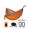 Camping Parachute Hammock 300200Cm Portable Survival Garden Outdoor Furniture Leisure Sleeping Travel Double Hanging Bed Dorange-Grayb view 2
