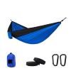 Camping Parachute Hammock 300200Cm Portable Survival Garden Outdoor Furniture Leisure Sleeping Travel Double Hanging Bed Sblue-Blacka view 1