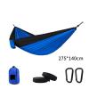 Camping Parachute Hammock 300200Cm Portable Survival Garden Outdoor Furniture Leisure Sleeping Travel Double Hanging Bed Sblue-Blacka view 2