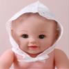 Kaerm Newborn Baby Girls Sun Hat Toddler Lace Embroidery Beanie Cute Country Style Cap for Photography Lotus 0-24 Months view 2
