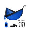 Camping Parachute Hammock 300200Cm Portable Survival Garden Outdoor Furniture Leisure Sleeping Travel Double Hanging Bed Dblue-Blacka view 2