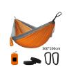 Camping Parachute Hammock 300200Cm Portable Survival Garden Outdoor Furniture Leisure Sleeping Travel Double Hanging Bed Dorange-Graya view 2