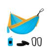 Camping Parachute Hammock 300200Cm Portable Survival Garden Outdoor Furniture Leisure Sleeping Travel Double Hanging Bed Dskyblue-Orangea view 1