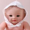 JEATHA Toddler Baby Girls Sun Hat Lace Embroidery Bonnet Country Style Self Tie Cap Newborn Photography Props Lotus 0-24 Months view 2