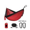 Camping Parachute Hammock 300200Cm Portable Survival Garden Outdoor Furniture Leisure Sleeping Travel Double Hanging Bed Dred-Blackb view 2
