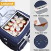 MIER 30L Extra Large Soft Cooler Bag with Bottle Opener for Camping Beach BBQ Grocery Golf Leakproof Picnic Lunch Bag, Collapsible, Top Flip Lid, 45Can (Dark Blue) view 4