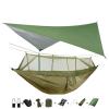 Portable Camping Hammock Lightweight and Tent Awning Rain Fly Tarp Waterproof Mosquito Net Hammock Canopy 210T Nylon Hammocks Greenandgreen view 1