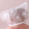 JEATHA Toddler Baby Girls Sun Hat Lace Embroidery Bonnet Country Style Self Tie Cap Newborn Photography Props Chrysanthemum 0-24 Months view 4