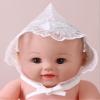 Kaerm Newborn Baby Girls Sun Hat Toddler Lace Embroidery Beanie Cute Country Style Cap for Photography Chrysanthemum 0-24 Months view 2