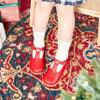 Otter MOMO Toddler Little Girls Oxford Shoes Mary Jane Flat T-Strap School Uniform Party Red Dress Shoes Size 11 view 4