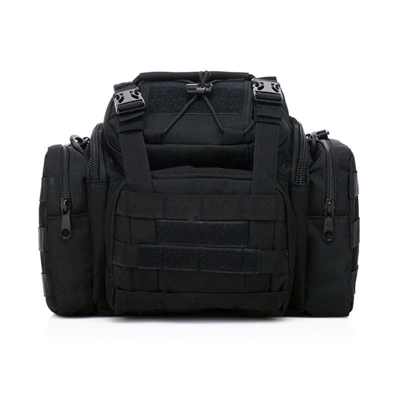 Outdoor Sports Hiking Pack Range Bag Molle Camouflage Tactical Camera Gear Bag - Black