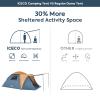 ICECO Camping Tents 4 People,4 Person Tents for Camping Waterproof Windproof Dome Tent,4 Season Tent with Screen Room,Easy Setup,with Removable Rain Fly view 2