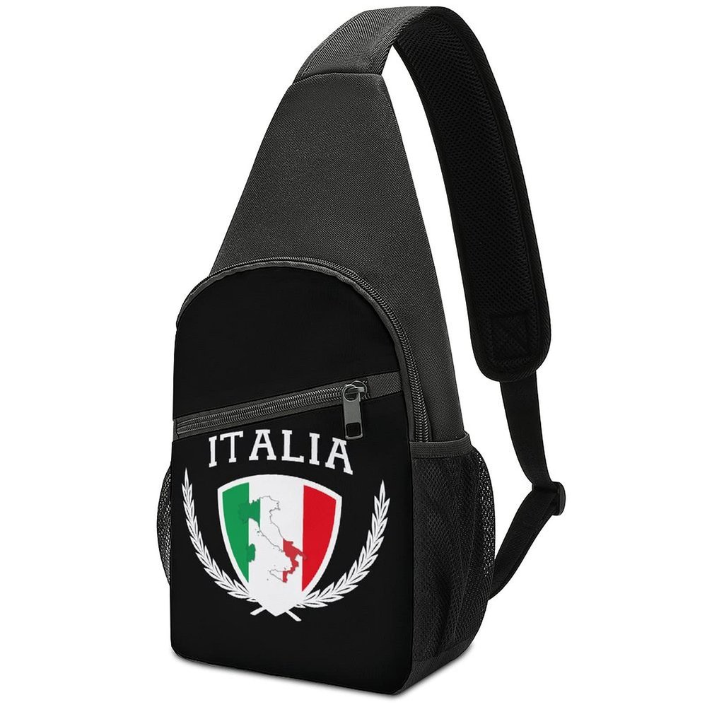 FunnyStar Italia Italy Italian Map Flag Sling Bag Crossbody Backpack Shoulder Chest Daypack For Travel Hiking