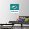 Trends International NFL Miami Dolphins - Logo 21 Wall Poster with Push Pins view 2