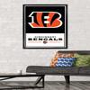 NFL Cincinnati Bengals - Logo 21 Wall Poster, 34L" x 22.4W", Black Framed Version view 2
