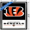NFL Cincinnati Bengals - Logo 21 Wall Poster, 34L" x 22.4W", Black Framed Version view 3