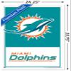 NFL Miami Dolphins - Logo 21 Wall Poster, 34L" x 22.4W", White Framed Version view 3
