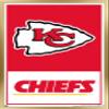 Trends International NFL Kansas City Chiefs - Logo 21 Wall Poster, 22.4L x 14.7W, Gold Framed Version view 1