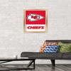 Trends International NFL Kansas City Chiefs - Logo 21 Wall Poster, 22.4L x 14.7W, Gold Framed Version view 2