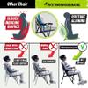 STRONGBACK Camping Chair Guru Heavy Duty Camping Chairs with Lumbar Suppor - Backpack Folding Camp Chair - Navy view 3
